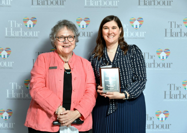 Kiwanis receives  The Harbour's "Commitment to Youth Award" March 2024